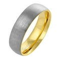thumbnail image 2 of Traditional Titanium Ring Rose Gold Color PVD Plated Silver Mens Womens Wedding Band, 2 of 3