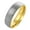 Gold & Silver, variant on Traditional Titanium Ring Rose Gold Color PVD Plated Silver Mens Womens Wedding Band