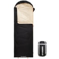 thumbnail image 5 of FUNDANGO One Person Black Camping Sleeping Bags for Adults Teens 87"*30" Compact Black Sleeping Bags for Backpacking, Hiking & Camping with Compression Sack, 39.2°F-62.6°F, 2.5lbs, Black, 5 of 11
