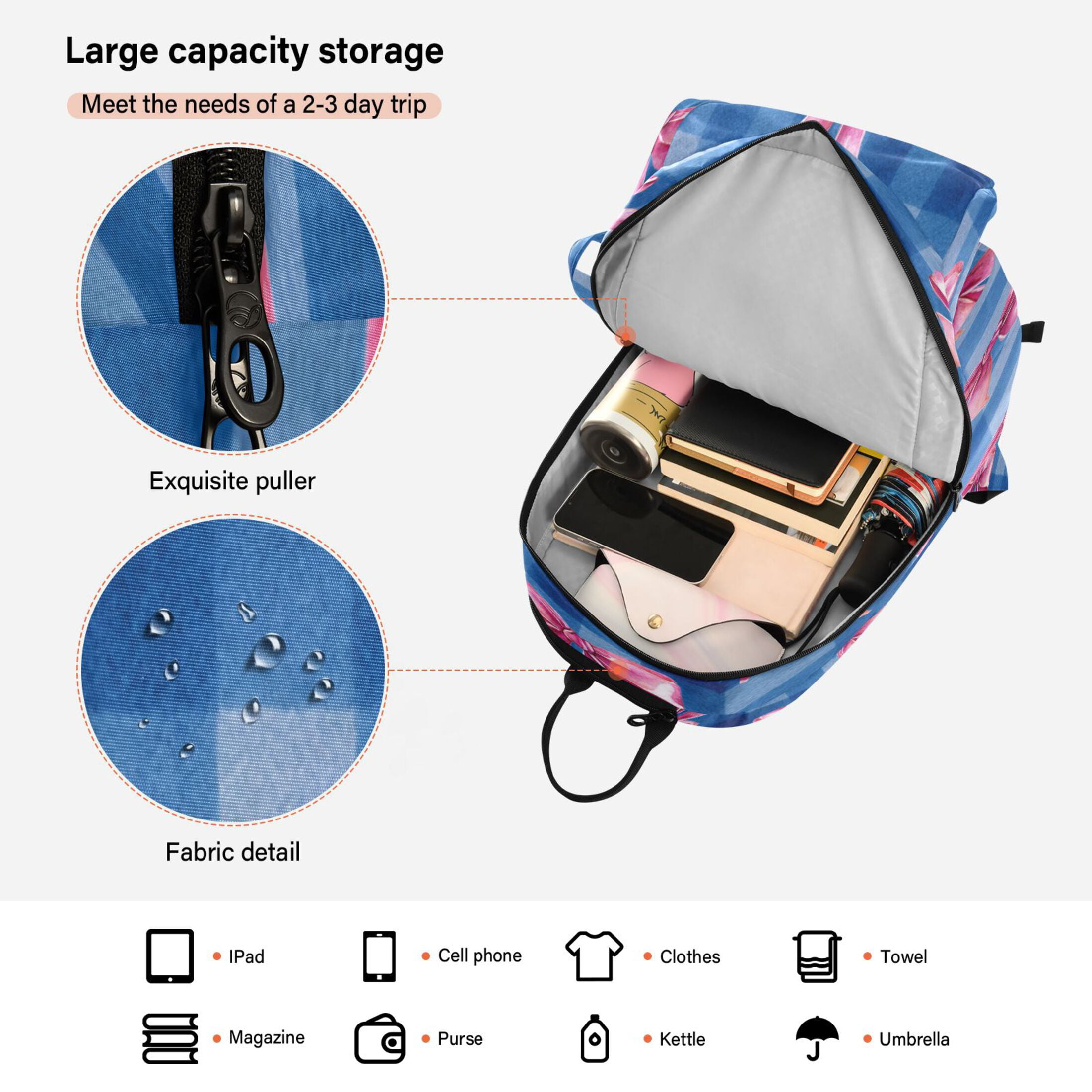 2 Racquet Holder Tennis Backpack Tennis Racket Covers Gym Bags Pink Bows