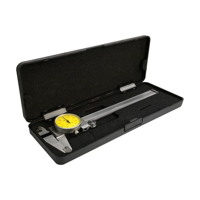 DBM IMPORTS Yellow - 4 Way Dial Caliper 6" Stainless Steel Shock Proof 0.001"