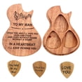 thumbnail image 3 of 5Pcs Guitar Pick Box Kit Wood Letters Engraved Plectrum Container With 3Pcs Guitar Picks Mother's Day Father's Day Valentine's Day Birthday Gift, 3 of 8