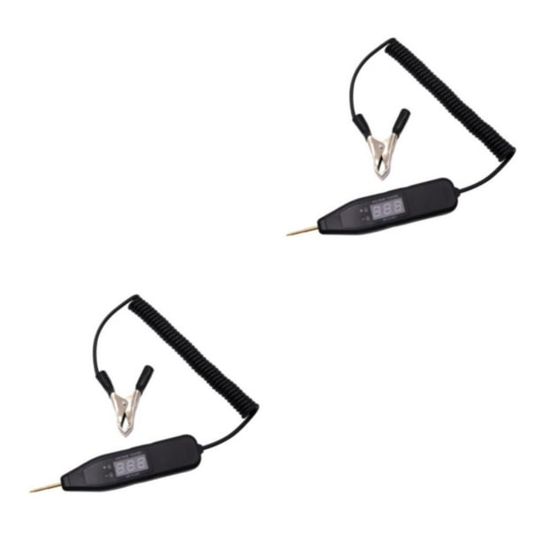 Herramienta de diagnóstico Scienceny Probador de circuito Detector de voltaje Pantalla digital LCD Negro 2Conjunto