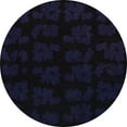 thumbnail image 1 of Ahgly Company Indoor Round Abstract Turquoise Blue Modern Area Rugs, 5' Round, 1 of 4