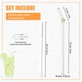 thumbnail image 5 of Reusable Glass Straws with Handmade Flowers, Heat-Resistant, 6-Pack & 2 Cleaning Brushes, 5 of 8