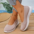 thumbnail image 5 of Women's Breathable Knit Slip-On Sneakers - Lightweight Casual Walking Shoes, Non-Slip Comfort Flats 37, 5 of 7