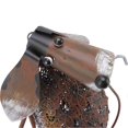thumbnail image 3 of Dog Statue Iron Retro Waterproof Vivid Shape Garden Decoration with Solar Powered LED Light for Courtyard, 3 of 5