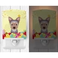 thumbnail image 2 of Caroline's Treasures BB1914CNL Yorkie Puppy Easter Egg Hunt Ceramic Night Light, 6x4x3", multicolor, 2 of 2