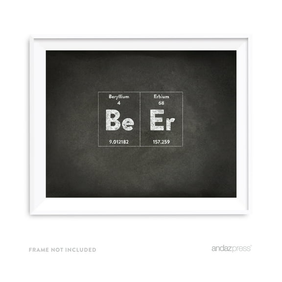 Beer Periodic Table of Elements Vintage Chalkboard Wall Art Décor