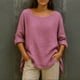 thumbnail image 2 of Sudadera con cremallera,Blusa informal con cuello en V y solapa para mujer, manga corta, poliéster suave, color liso para uso diario, sopatenor, 2 of 9