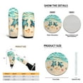 thumbnail image 6 of Yuyamidu 15 PCS Sea Turtle Car Seat Cover Full Set with Carpet Mats Steering Wheel Cover Beach Seat Belt Pad Cover Coasters Handbrake Cover Set Car Decor Accessories, 6 of 6