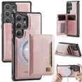 thumbnail image 1 of AutSpace Funda para Samsung Galaxy S26 Ultra 5G, Bloqueo RFID, Cuero PU, Compatible con MagSafe, Billetera Desmontable 2 en 1 con Tarjetero, Soporte, Cubierta Protectora Magnética, Rosa, 1 of 9