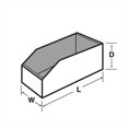 thumbnail image 1 of BOX2BUSINESS B6 Cardboard Bins, 12 x 6 x 4.5 In. - White, 1 of 1