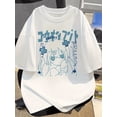 thumbnail image 1 of Men'S Casual Cotton Short Sleeve T-Shirt with Japanese Anime Print And Text, Suitable for Daily Wear And Commuting, Casual Wear|Anime Graphic Tee|Glossy Finis, 1 of 6