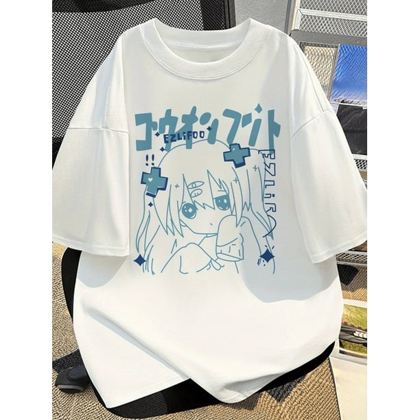 Men'S Casual Cotton Short Sleeve T-Shirt with Japanese Anime Print And Text, Suitable for Daily Wear And Commuting, Casual Wear|Anime Graphic Tee|Glossy Finis
