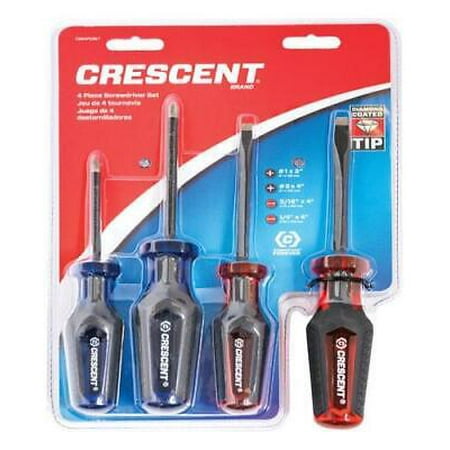 

Crescent Assorted Phillips/Slotted Diamond Coated Screwdriver Set 4 pc