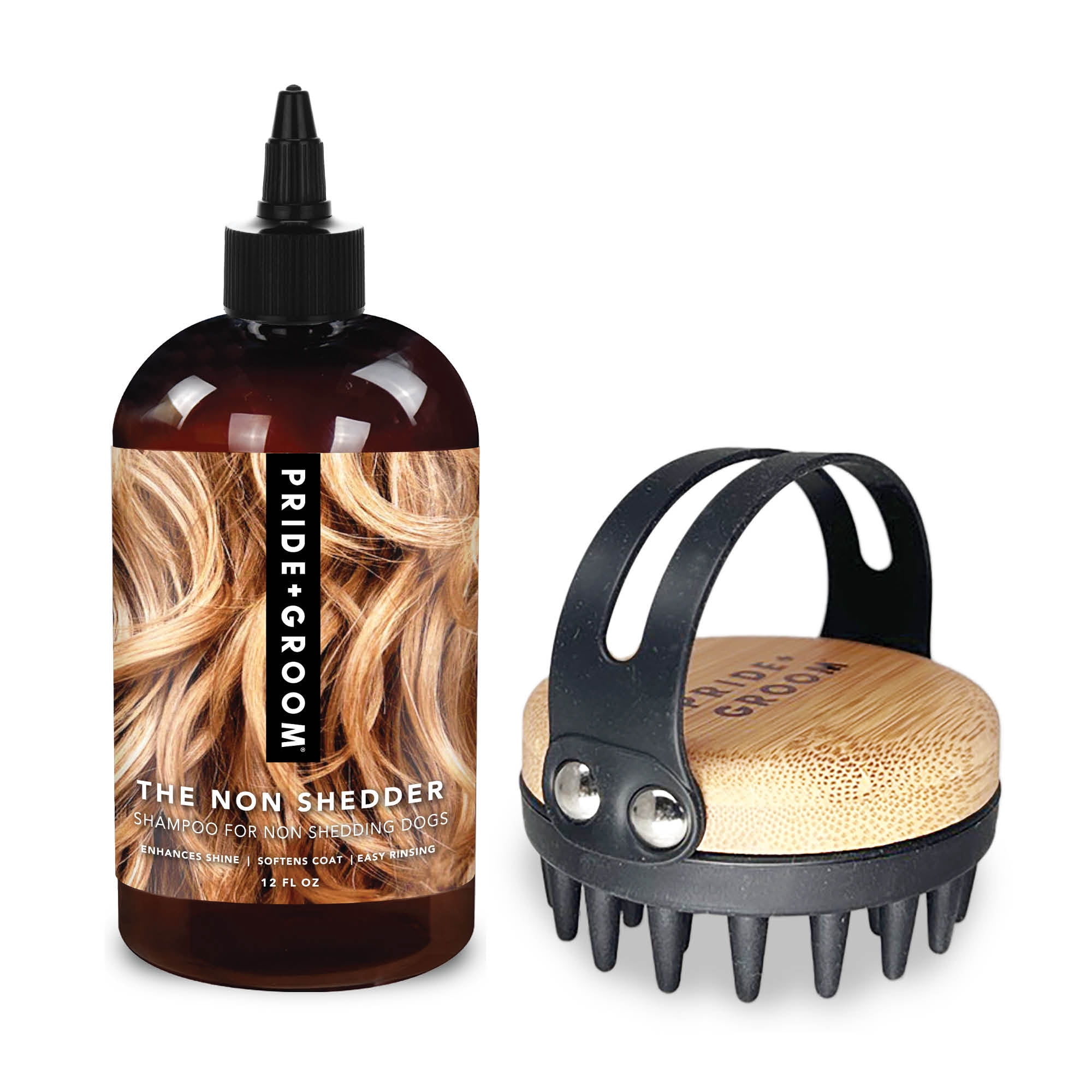 Pride+Groom Non Shedder & Bath Brush Set Medium