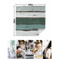 thumbnail image 5 of Cloth Napkins 1 Piece - 20x20 Inches, Green Gray White Washable Reusable Table Napkins, Country Vintage Gradient Wooden Plank Soft & Absortbent Dining Napkin for Party Wedding Hotel Restaurant, 5 of 8