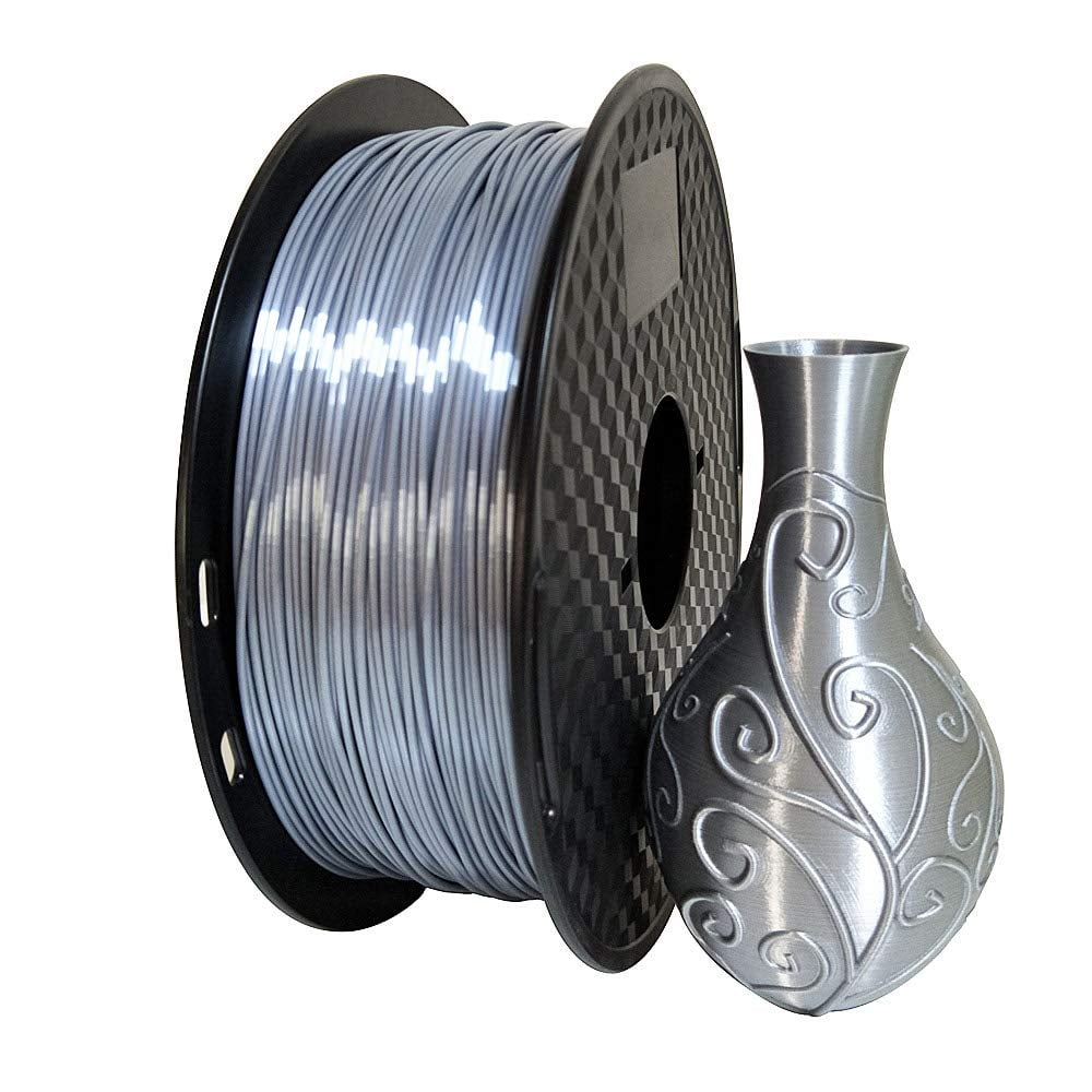 PLA Silk Filament 1.75mm 3D Drucker Filament PLA Filament 1kg spool 3D Drucker PLA Shiny Silk Silber