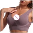 thumbnail image 6 of Women Bras 3-Pack Sports Bra Without Wire Free Support Yoga Running Vest Underwears Sports Bras for Women Multicolor5 M, 6 of 8