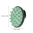 thumbnail image 3 of Unique Bargains 1 Pc Short Handle Massage Hair Brush for Head Massage 3.62"x2.95"x2.95" Green, 3 of 6