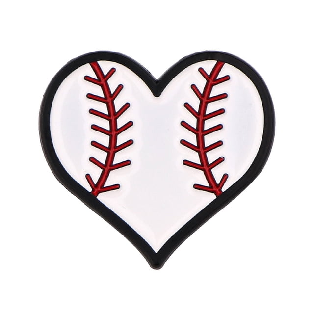 Decorative Brooch Football Pattern Heart Shape Zinc Alloy Lapel Pin Sweater Dress Suit Lapel Badge Versatile Outfit Accessory