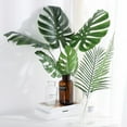 thumbnail image 5 of Travelwant 10Pcs Artificial Monstera Leaves Tropical Palm Plants Leaves Large with Long Stem for Vase Home Wedding Decorations, 5 of 7
