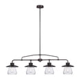 thumbnail image 2 of Globe Electric Nate 4-Light Pendant, Oil Rubbed Bronze, Clear Glass Shades 65382, 2 of 3