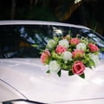 thumbnail image 2 of Ramo de 14 rosas artificiales decorativas de seda para bodas, jardines, fiestas en interiores y exteriores. Rosa roja, 2 of 7