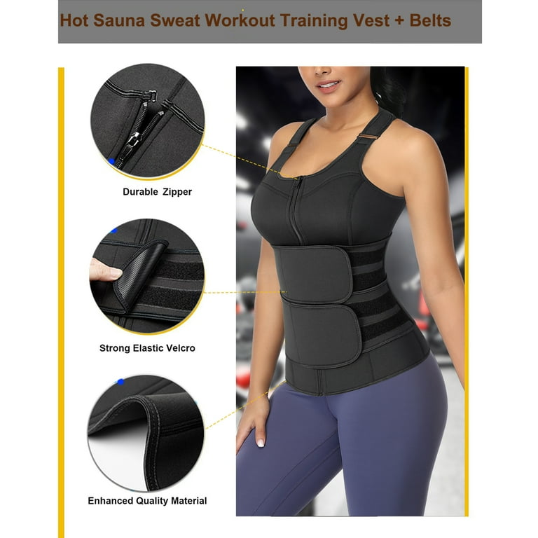 COMFREE Women Sweat Band Waist Trainer Shapewear Vest Belt Neoprene Sauna Tummy Control for Weight Loss Sport Girdle Walmart