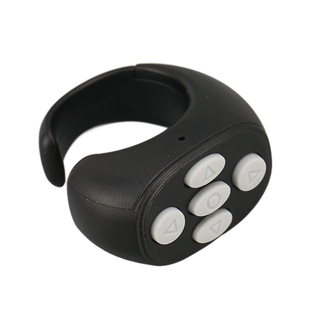Remote Control Page Turner, High Sensitivity Easy Operation Smart Ring Controller For Electronic Book For Tik Tok Black