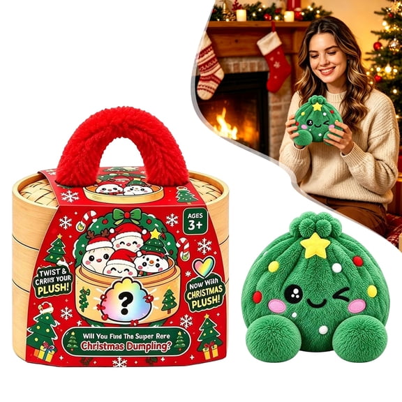Clearance Giant Christmas Dumpling Pillow Cute Plush Stuffed Steamed Bun Pillow for Adults Green