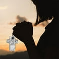 thumbnail image 4 of Pocket With Silver Included Inside Handmade Prayer Quilt Mini Quilts Mary Slow Encouragement For Friend Knitting Needles Size 8 Diy Knitting Bag Knitting Books for Beginners Adults Knitting Bags And, 4 of 4
