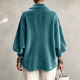 thumbnail image 4 of Jackets for Women Long Sleeve Velvet Cardigan Oversized Casual Outerwear for Spring Fall Winter, L, 4 of 5