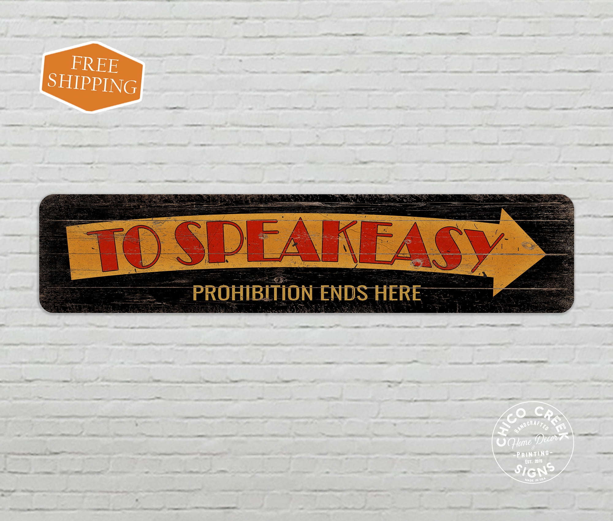 Speakeasy Sign, Prohibition Sign, Speakeasy Decor, 1920's Decor