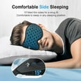thumbnail image 3 of Breathable Sleep Mask, 3D Eye Mak Sleep for Side Sleepers Women Men, Light Blocking Sleeping Mask with Adjustable Strap, Soft Lightweight Eye Cover for Travel, Night Work, Nap, Office - Blue, 3 of 9