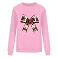 thumbnail image 4 of Ounisa Christmas Sweatshirt for Women Crewneck Christmas Bow Graphic Long Sleeve Shirt Xmas Holiday Party Pullover Sweater Tops, 4 of 4