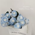 thumbnail image 5 of 5PCS Roses Artificial Flowers Fake Roses Baby Blue Silk Roses White Silk Flowers Rose with Long Stems for Wedding Home Party Centerpieces Decorations, 5 of 5