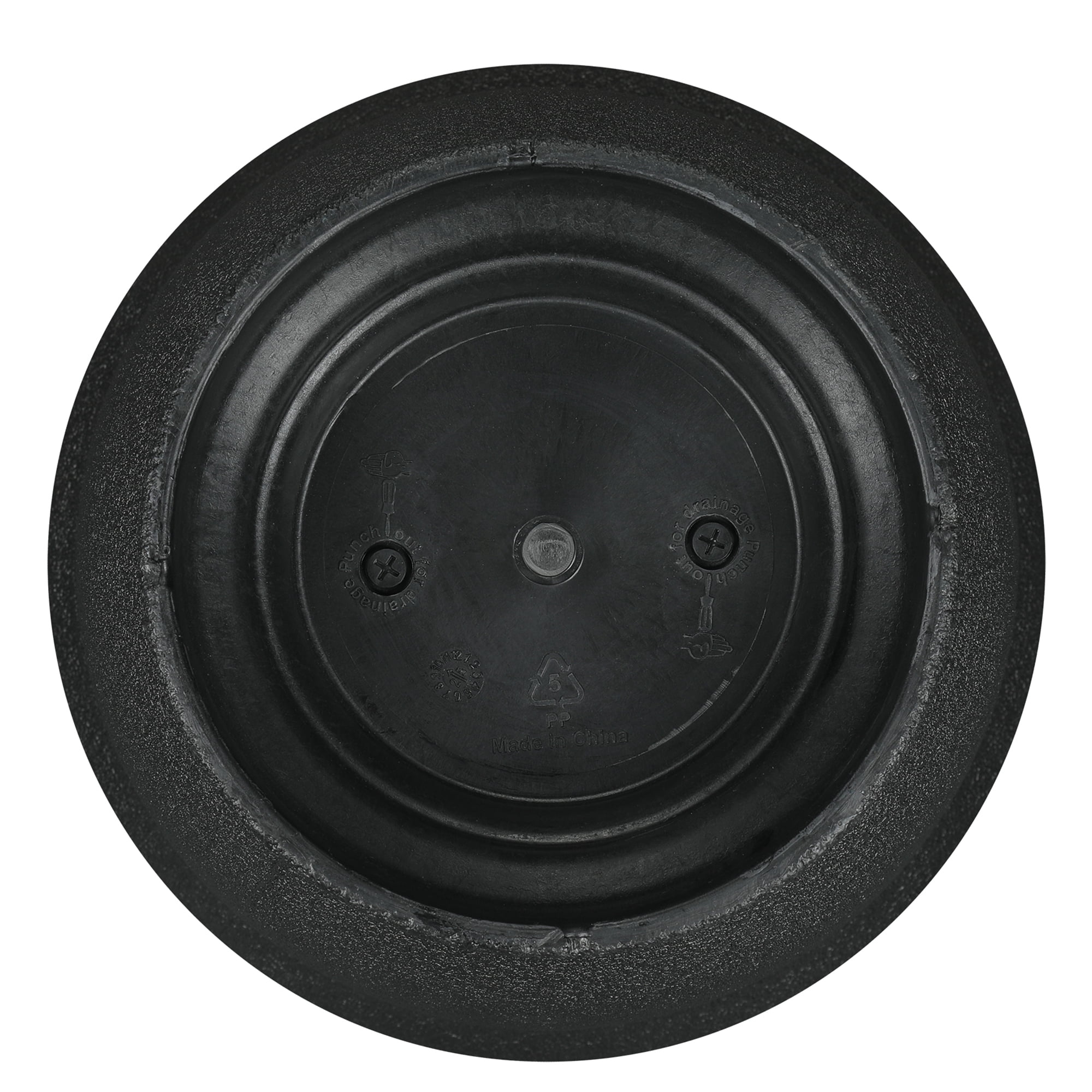 My Texas House Asti Urn Planter, 16 Inch Diameter x 18.1 Inch Height, Black, 100% Recycled Resin