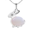 thumbnail image 1 of Beads Rabbit Animal Necklaces & Pendants Chakra Reiki Pink Purple Crystal, 1 of 6