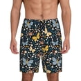 thumbnail image 1 of Fotbe Flowers Butterfly Pantalones Cortos de Pijama para Hombre, Ropa de Dormir, Pantalones de Pijama Cortos para Hombre-Small, 1 of 6