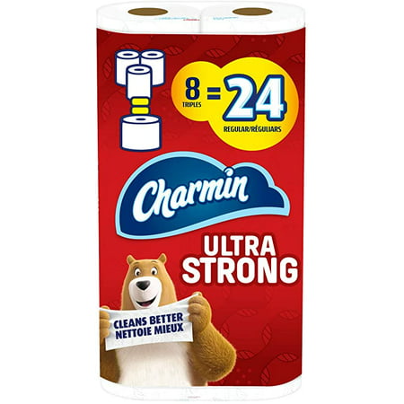 Charmin Ultra Strong Toilet Paper | 8 Triple Rolls,220 Sheets Per Roll ...