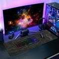thumbnail image 6 of Black Gaming Mouse Pad XL Geographic Map Lines Extended Large Desk Cover Big Table Mat Non-Slip Rubber Base Stitched Edge Long Keyboard Playmat for Gamer,31.5×11.8 Inches, 6 of 6