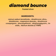 Lottie London Diamond Bounce Highlighter in Frosted Silver, Ultra-Fine Gel-Powder Highlight, 0.28 oz