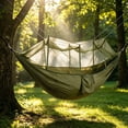 thumbnail image 3 of 94.5x63 Inch Camping Hammock with Mosquito Net and Tree Straps Carabiners,Portable Camping Hammock with Net and Heavy Duty Straps - Foldable Outdoor Hanging Bed for Camping Backpacking Travel Hiking, 3 of 4