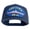 Navy, variant on USS Iowa BB 61 Blue Patched Solid Cotton Twill 5 panel Mesh Back Cap - White OSFM