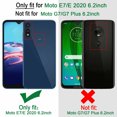 thumbnail image 2 of for Motorola Moto E (2020) Moto E7 Phone Case Dual Layer Full-Body Rugged Clear Back Case Drop Resistant Shockproof Case with Built In Screen Protector (Blue), 2 of 4
