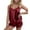 Wine, variant on Women Pajama Sets Sexy Satin Shorts Nightwear Lounge Sets Sleepwear Black L