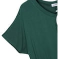 thumbnail image 4 of MURMUREY Women's V Neck Tops Summer Short Ruffled Sleeve Drawstring Casual T-Shirts Blouses, 4 of 6