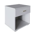 thumbnail image 3 of Boyd Sleep Novara One Drawer Nightstand with Open Storage, White, 3 of 10